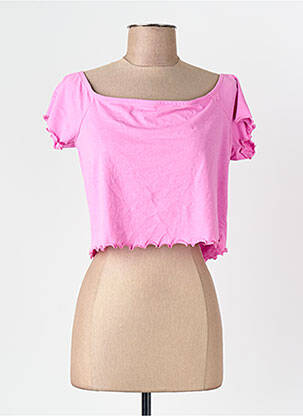 T-shirt coupe droite manches courtes rose VERO MODA femme