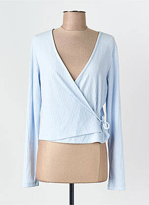 Gilet cache-cœur bleu ONLY femme