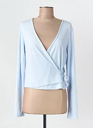 Gilet cache-cœur bleu ONLY femme