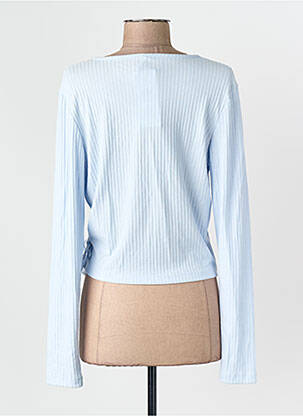 Gilet cache-cœur bleu ONLY femme