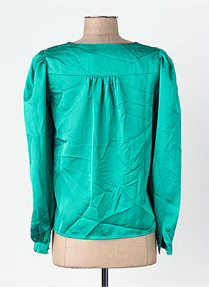 Chemisier col mao manches longues vert VILA femme
