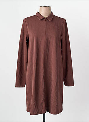Robe courte marron JACQUELINE DE YONG femme