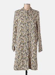 Robe mi-longue jaune VERO MODA femme