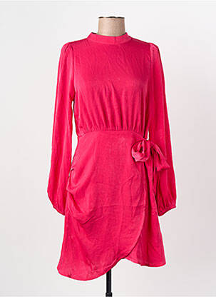 Robe courte manches longues manches longues rose ONLY femme