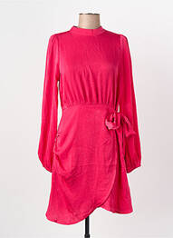 Robe courte manches longues manches longues rose ONLY femme