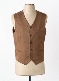 Gilet sans manche marron LE FABULEUX MARCEL DE BRUXELLES homme