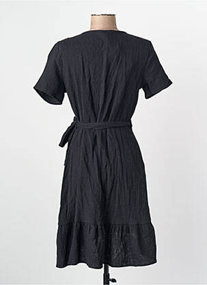 Robe courte col v noir JACQUELINE DE YONG femme