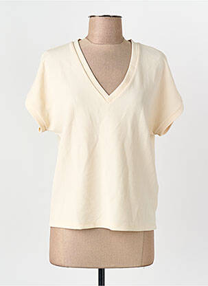 T-shirt manches courtes manches courtes beige VERO MODA femme