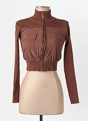 Gilet manches longues marron DAISY STREET femme