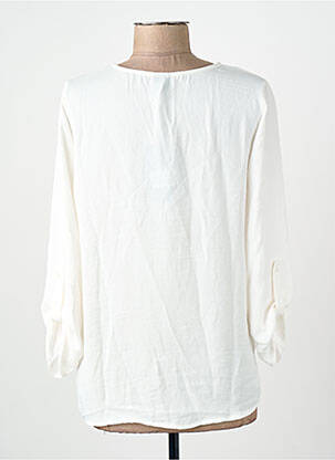 Chemisier coupe droite manches 3/4 blanc VERO MODA femme
