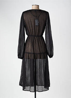 Robe mi-longue manches longues manches longues noir VERO MODA femme