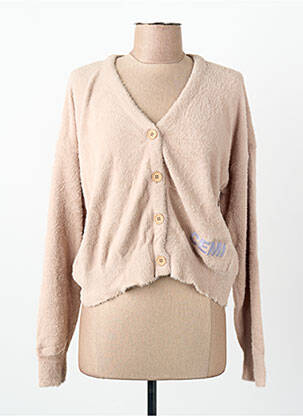 Gilet manches longues beige CEMI femme