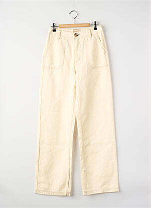 Jeans coupe droite beige VILA ROUGE femme