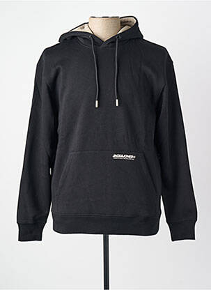 Sweat-shirt à capuche noir JACK & JONES homme