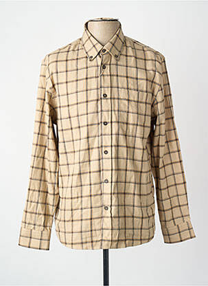 Chemise manches longues beige MANGO homme