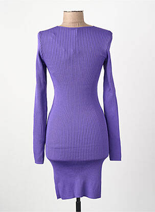 Robe courte col v violet ONLY femme
