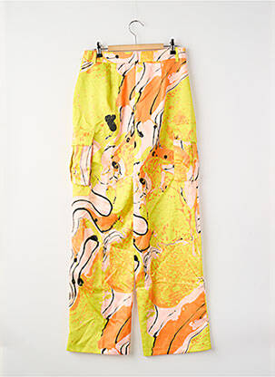 Pantalon droit jaune SOMETHING NEW femme