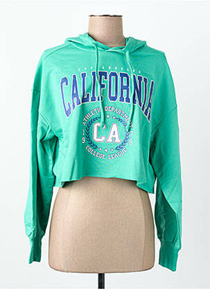Sweat-shirt à capuche vert ONLY femme