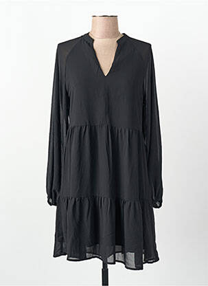 Robe courte manches longues manches longues noir OBJECT femme