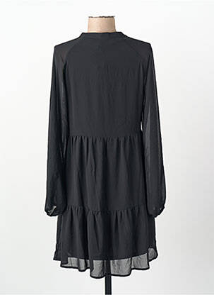 Robe courte manches longues manches longues noir OBJECT femme