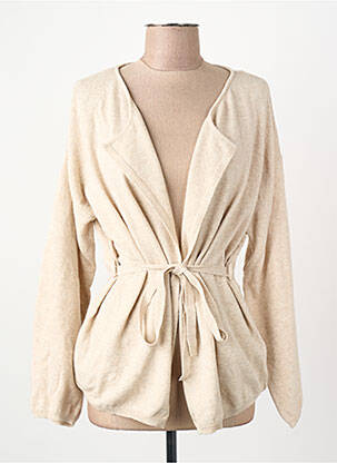 Gilet manches longues beige YUGEN femme