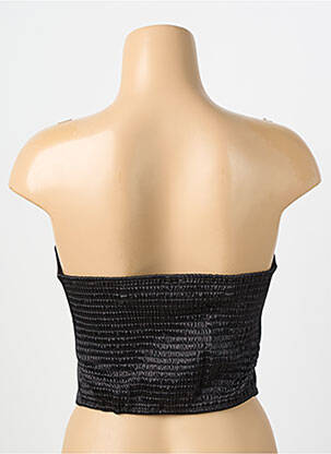 Crop top noir SOMETHING NEW femme