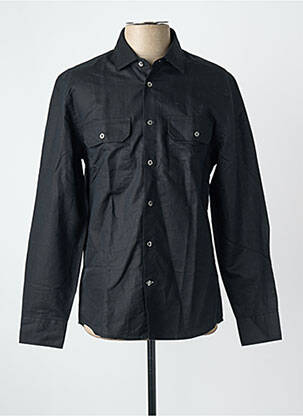 Chemise manches longues noir MANGO homme