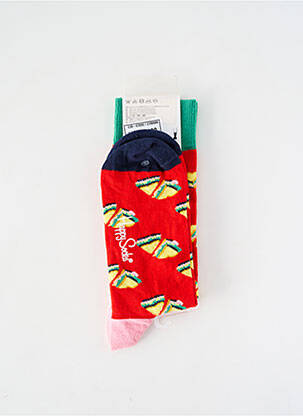 Chaussettes rouge HAPPY SOCKS homme