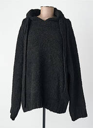 Sweat-shirt à capuche noir YUGEN femme