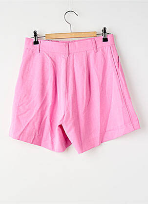 Short coupe droite rose ONLY femme