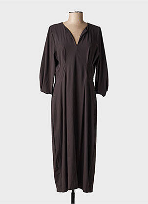 Robe mi-longue marron INDIES femme