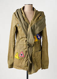 Manteau long vert PLEASE femme