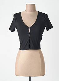 T-shirt col v noir JJXX femme