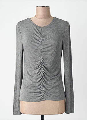 T-shirt gris MANGO femme