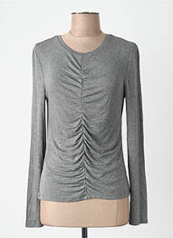 T-shirt gris MANGO femme