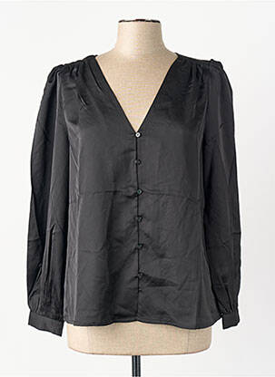 Chemisier col mao noir VILA femme