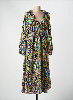 Robe longue vert MANGO femme