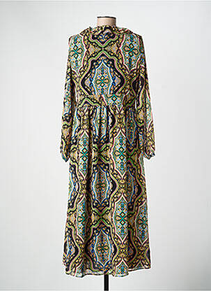 Robe longue vert MANGO femme