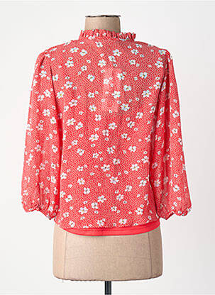 Blouse col rond manches 3/4 rouge ONLY femme