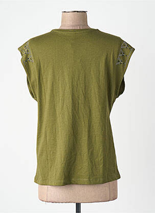 Débardeur col rond vert ONLY femme