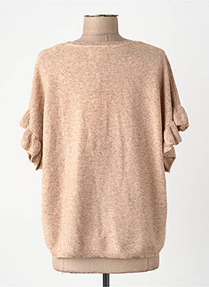 T-shirt col rond manches courtes marron ONLY femme