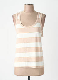 Débardeur coupe droite sans manche beige VERO MODA femme