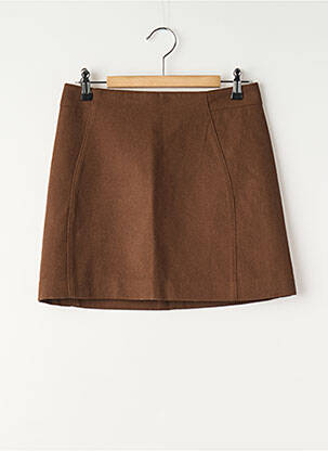 Jupe courte marron MANGO femme