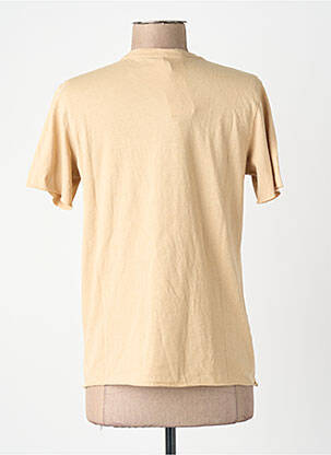 T-shirt coupe droite manches courtes beige ONLY femme