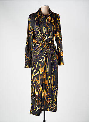 Robe longue noir MANGO femme
