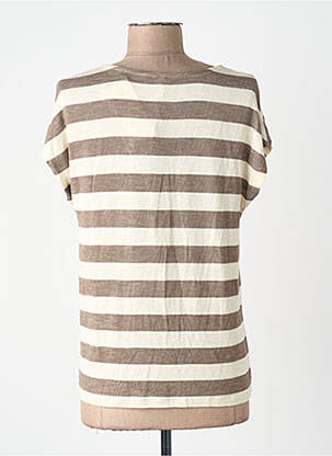T-shirt coupe droite marron ONLY femme