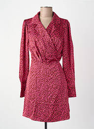 Robe mi-longue manches longues manches longues rose VILA femme