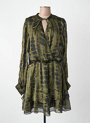Robe courte vert MANGO femme