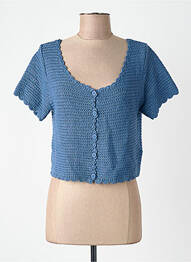 Gilet manches courtes bleu MOLLY BRACKEN femme
