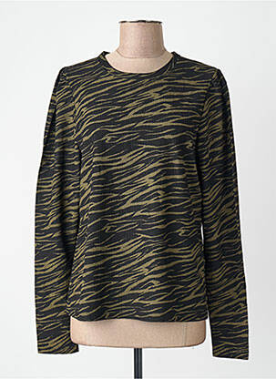 T-shirt col rond vert ONLY femme